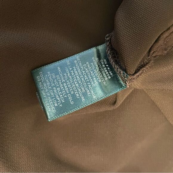 Lauren Ralph Lauren Brown Lace Up Long Sleeve V Neck Top Size XL - Picture 7 of 7